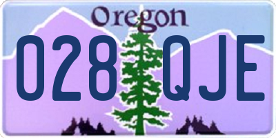OR license plate 028QJE