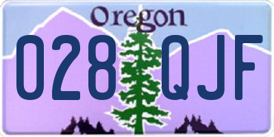 OR license plate 028QJF