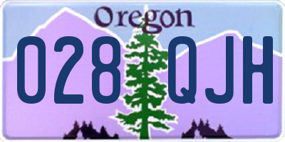 OR license plate 028QJH