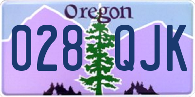 OR license plate 028QJK