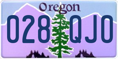 OR license plate 028QJO