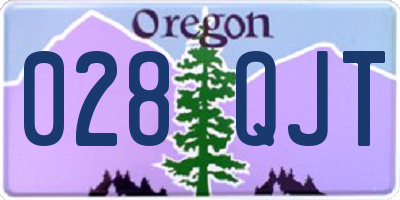 OR license plate 028QJT