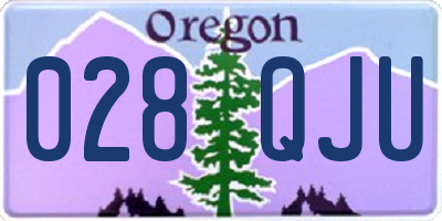 OR license plate 028QJU