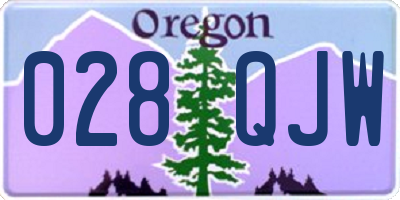 OR license plate 028QJW