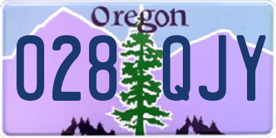 OR license plate 028QJY