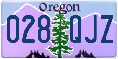 OR license plate 028QJZ