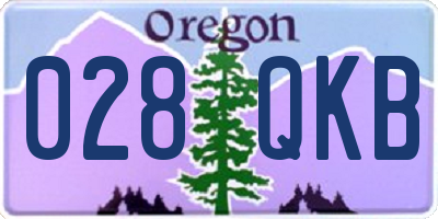 OR license plate 028QKB