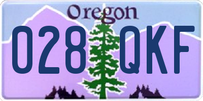 OR license plate 028QKF