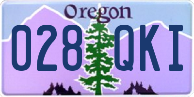 OR license plate 028QKI