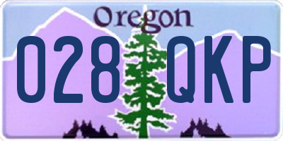 OR license plate 028QKP