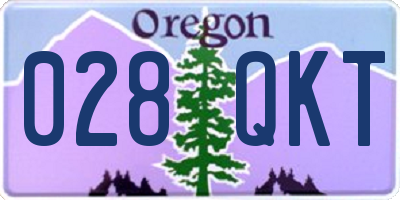 OR license plate 028QKT
