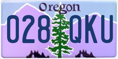 OR license plate 028QKU