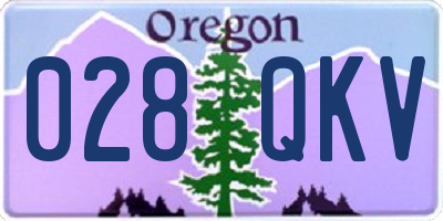 OR license plate 028QKV