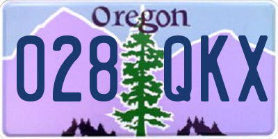 OR license plate 028QKX