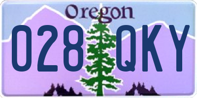 OR license plate 028QKY