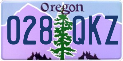 OR license plate 028QKZ
