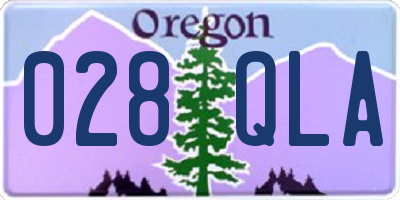 OR license plate 028QLA