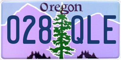 OR license plate 028QLE