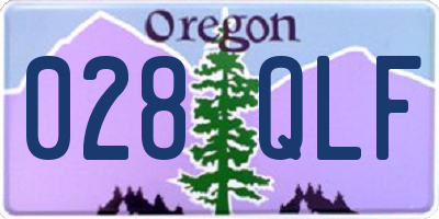 OR license plate 028QLF