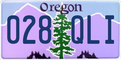 OR license plate 028QLI
