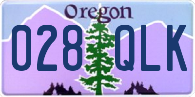 OR license plate 028QLK