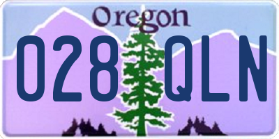 OR license plate 028QLN