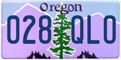 OR license plate 028QLO