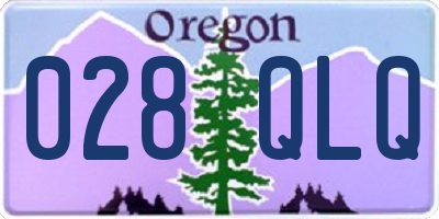 OR license plate 028QLQ