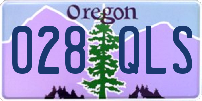 OR license plate 028QLS