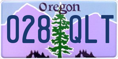 OR license plate 028QLT