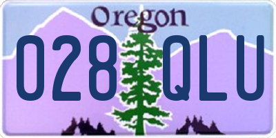 OR license plate 028QLU