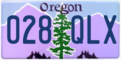 OR license plate 028QLX