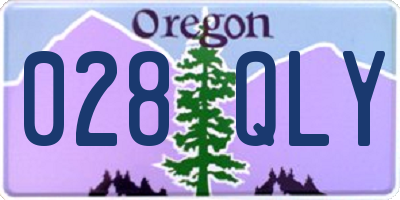 OR license plate 028QLY