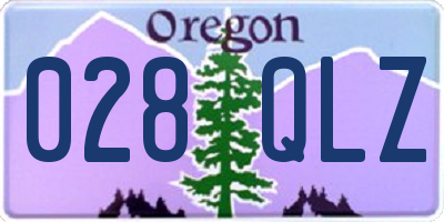 OR license plate 028QLZ