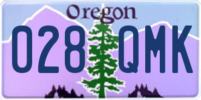 OR license plate 028QMK