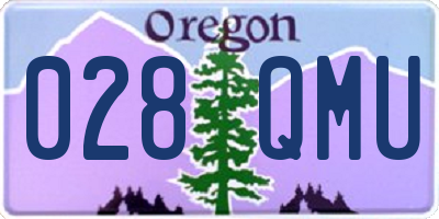 OR license plate 028QMU