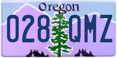 OR license plate 028QMZ
