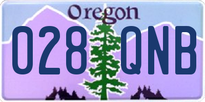 OR license plate 028QNB