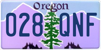 OR license plate 028QNF