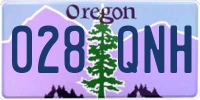 OR license plate 028QNH