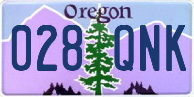 OR license plate 028QNK