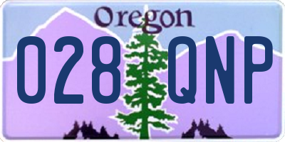 OR license plate 028QNP