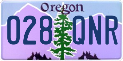 OR license plate 028QNR