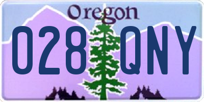 OR license plate 028QNY