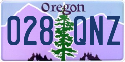 OR license plate 028QNZ