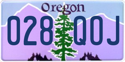OR license plate 028QOJ