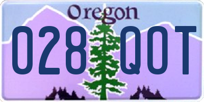 OR license plate 028QOT