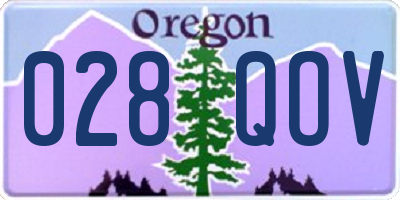 OR license plate 028QOV