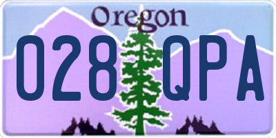 OR license plate 028QPA