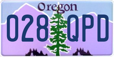 OR license plate 028QPD